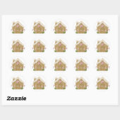 Gingerbrood Ronde Sticker (Vel)