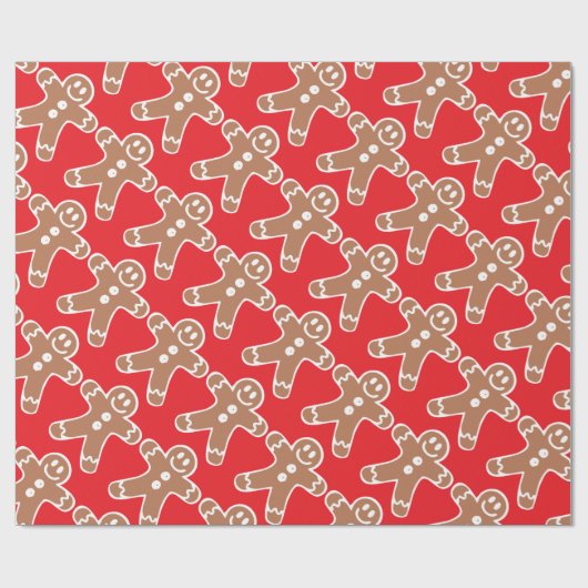 Gingerbrood Rood Cadeaupapier (Vlak)