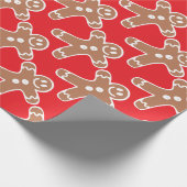 Gingerbrood Rood Cadeaupapier (Hoek)