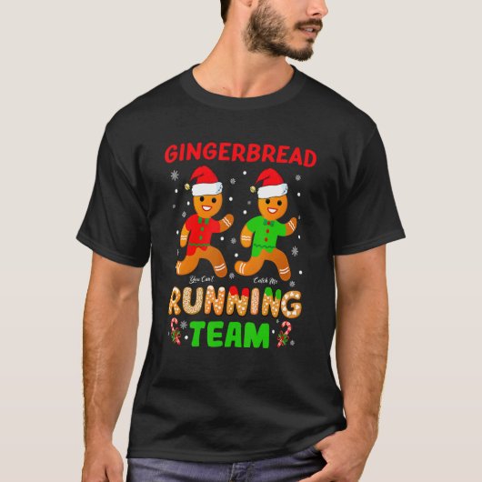 Gingerbrood Runteam Gingerbrood Cookie Christus T-shirt (Voorkant)