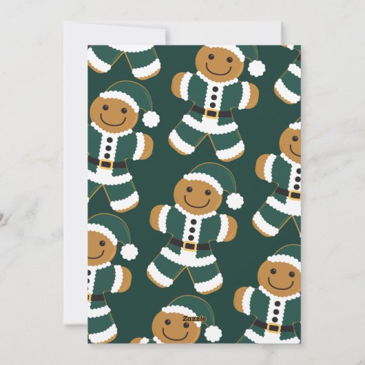 Gingerbrood Santa Foto Baby eerste kerstdag Feestdagenkaart (Achterkant)