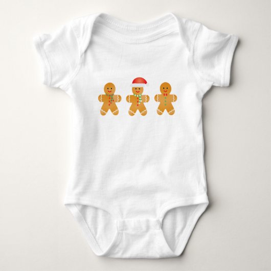 Gingerbrood Santa Hat Romper (Voorkant)