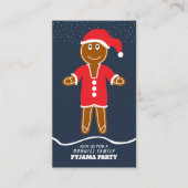 Gingerbrood Santa, kerstfeest Ticket Invite Informatiekaartje (Voorkant)