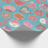 Gingerbrood schattige versierde koekjes cadeaupapier (Hoek)