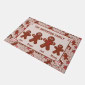 Gingerbrood-serie Vier kerst-kerst op maat Deurmat (Schuin)