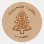 Gingerbrood - Shape Cookie - Homemade Cookies Ronde Sticker (Voorkant)
