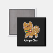 Gingerbrood shiba inu | Dog gift voor kerstmis Magneet (Voorkant / Achterkant)