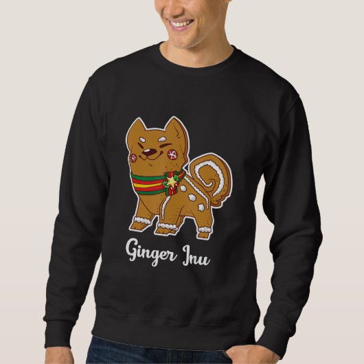 Gingerbrood shiba inu | Dog gift voor kerstmis Trui (Voorkant)