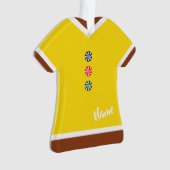 Gingerbrood Shirt Gele Kerstmis Ornament (voorkant)