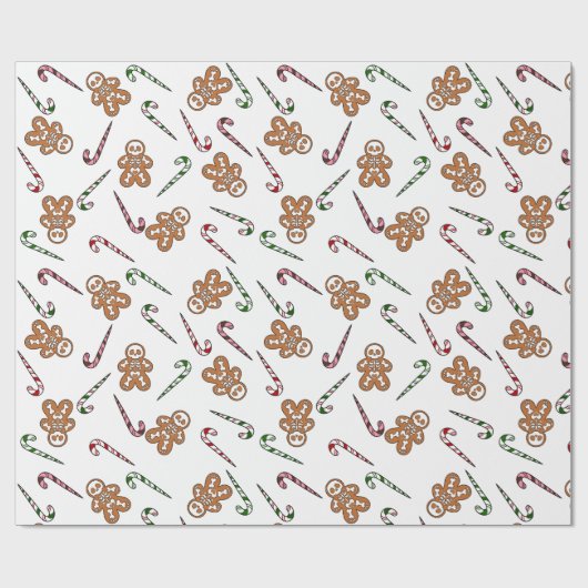 Gingerbrood Skeleton Man Cadeaupapier (Vlak)