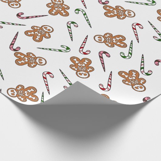 Gingerbrood Skeleton Man Cadeaupapier (Hoek)