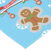 Gingerbrood, sneeuwvlokken en vogels korte tafelloper (Hoek)