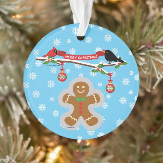 Gingerbrood, sneeuwvlokken en vogels ornament (Boom)