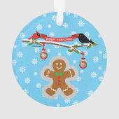 Gingerbrood, sneeuwvlokken en vogels ornament (achterkant)