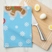 Gingerbrood, sneeuwvlokken en vogels theedoek (Quarter Fold)