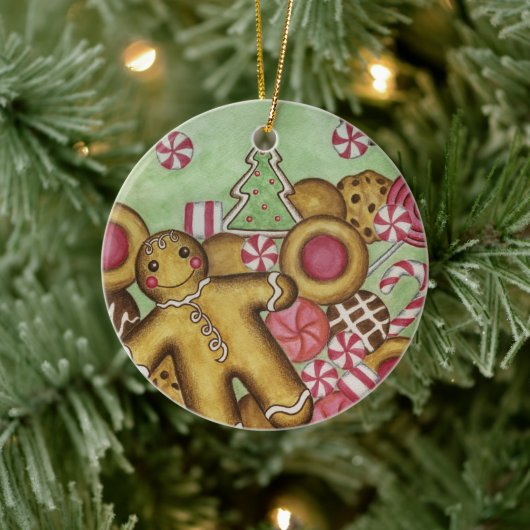 Gingerbrood Snoep Cookie Ornament (Boom)