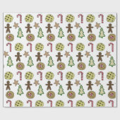 Gingerbrood Snoep Cute Patterated Graphic Fun Cadeaupapier (Vlak)