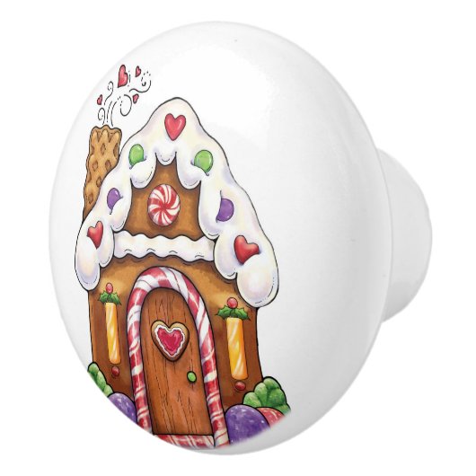 Gingerbrood Snoep House Drawer Pull Knob Keramische Knop (Rechts)