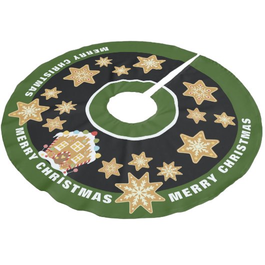 Gingerbrood Snowflakes Merry Kerstry Kerstboom Rok (Gekanteld)