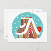 Gingerbrood Snowglobe Briefkaart (Voorkant / Achterkant)