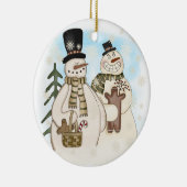 Gingerbrood Snowmen Holiday Ornament (Rechts)