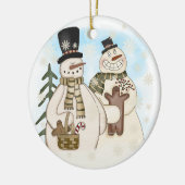 Gingerbrood Snowmen Holiday Ornament (Links)