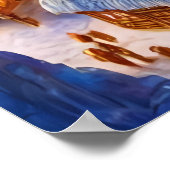 Gingerbrood-stad in de winterberg | AI Art. Poster (Hoek)