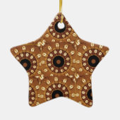 "Gingerbrood" Star-Ornament Keramisch Ornament (Achterkant)