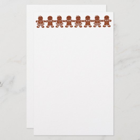 Gingerbrood Stationery Briefpapier (Voorkant / Achterkant)