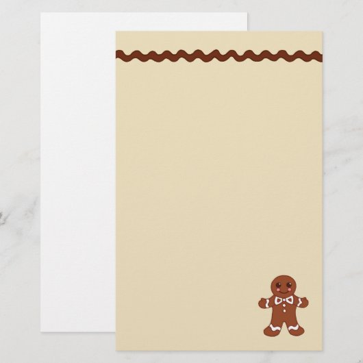 Gingerbrood Stationery Briefpapier (Voorkant / Achterkant)