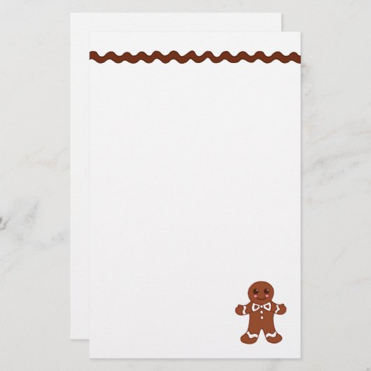 Gingerbrood Stationery Briefpapier (Voorkant / Achterkant)