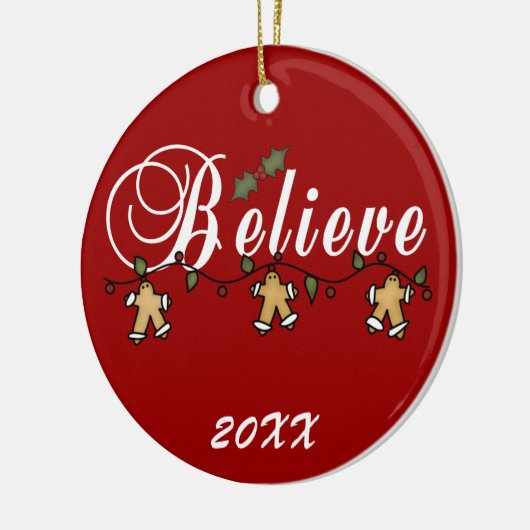 Gingerbrood String Believe Keepomwille Ornament (Links)
