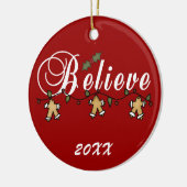 Gingerbrood String Believe Keepomwille Ornament (Links)
