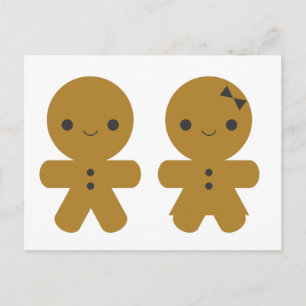 Gingerbrood Sweethearts Briefkaart