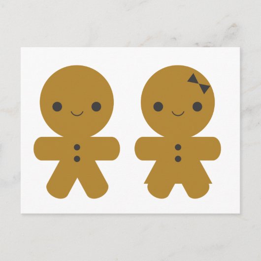Gingerbrood Sweethearts Briefkaart (Voorkant)