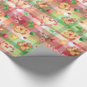 Gingerbrood Sweeties Plaid Cadeaupapier (Hoek)
