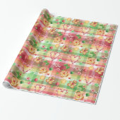 Gingerbrood Sweeties Plaid Cadeaupapier (Uitgerold)