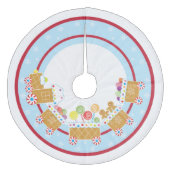 GingerBrood Train  | Boomrokken Fleece Kerstboom Rok (Voorkant)