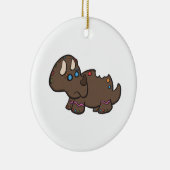 Gingerbrood Triceratops Ornamet Keramisch Ornament (Rechts)