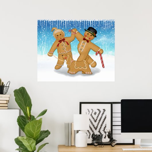 Gingerbrood Trio-Poster Poster (Thuiskantoor)