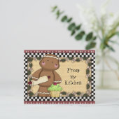Gingerbrood uit mijn keukenbriefkaart briefkaart (Staand voorkant)