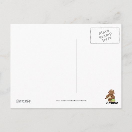 Gingerbrood uit mijn keukenbriefkaart briefkaart (Achterkant)