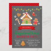 Gingerbrood-uitnodiging Kaart (Voorkant / Achterkant)