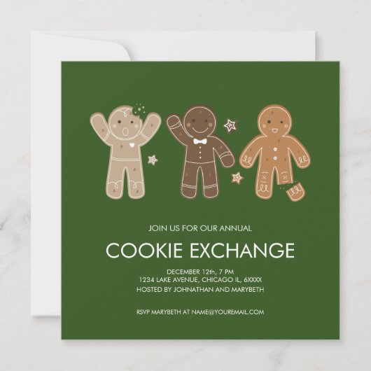 Gingerbrood Uitnodiging Koekkerfeestdag (Voorkant)
