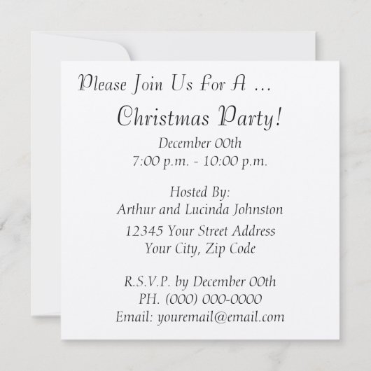 Gingerbrood Uitnodiging voor kerstfeest (Achterkant)