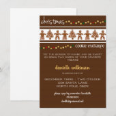 Gingerbrood - Uitnodiging voor kerstkoekjesuitwiss (Voorkant / Achterkant)