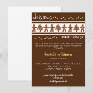 Gingerbrood - Uitnodiging voor kerstkoekjesuitwiss