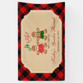 Gingerbrood Vakantie en Geslacht Kerstmis Spandoek (Verticaal)