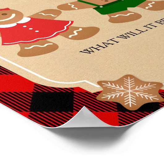 Gingerbrood Vakantie en Geslacht Welkomstbord Poster (Hoek)