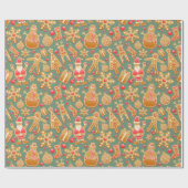 Gingerbrood Vakkelpapier Cadeaupapier (Vlak)